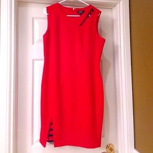 NWT DKNY Sleeveless Red Dress size 14